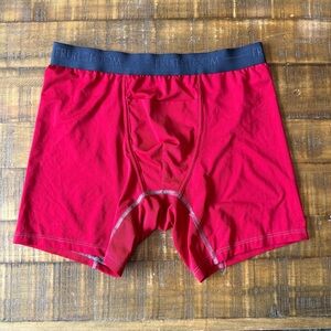 Fruit of the Loom Red Boxer Briefs with Dark Waistband